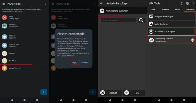 aufgaben konfigurieren mit nfc tools 2/2.