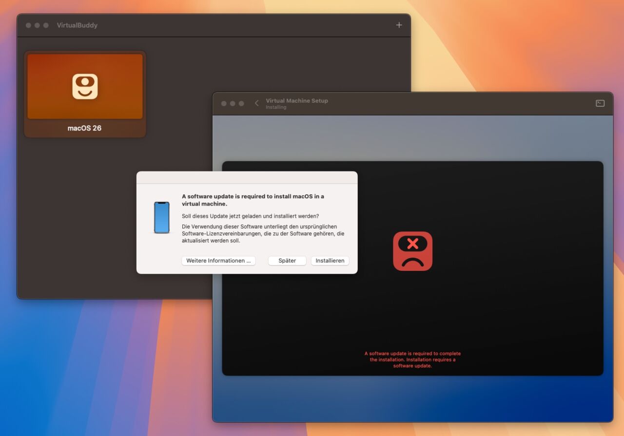 Software Update VirtualBuddy Tahoe