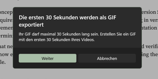 ms snipping tool 30 sekunden gif warnung.