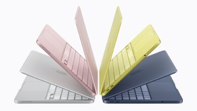 Das Macbook Neo gibt es in verschiedenen Farben (Bild: Apple)