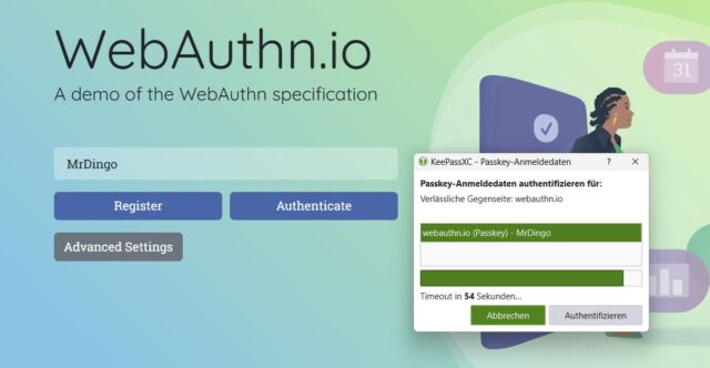 passkeys in aktion, auth.