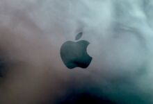 Rauchiges Apple-Logo